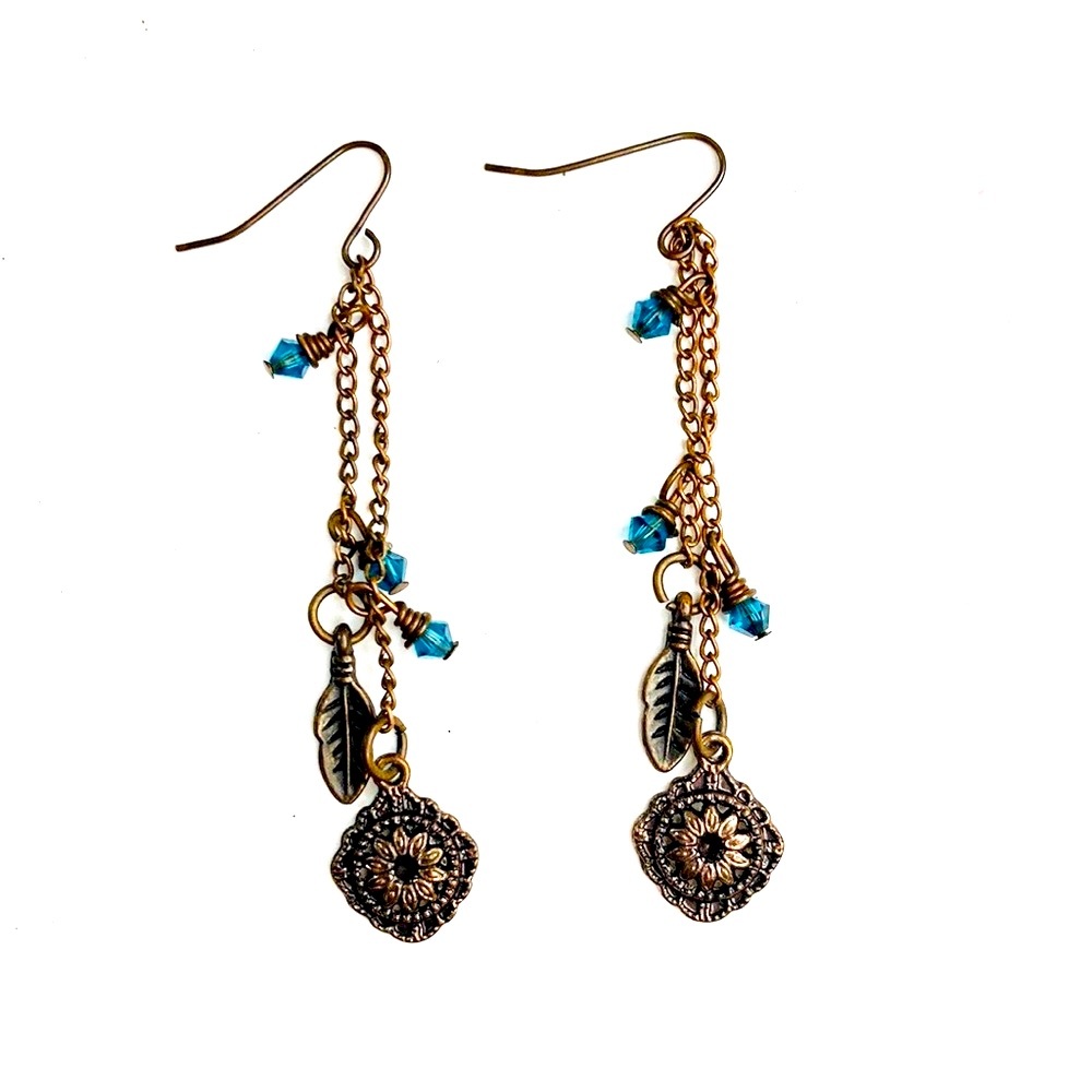 Dripping in Aqua Handmade Earrings